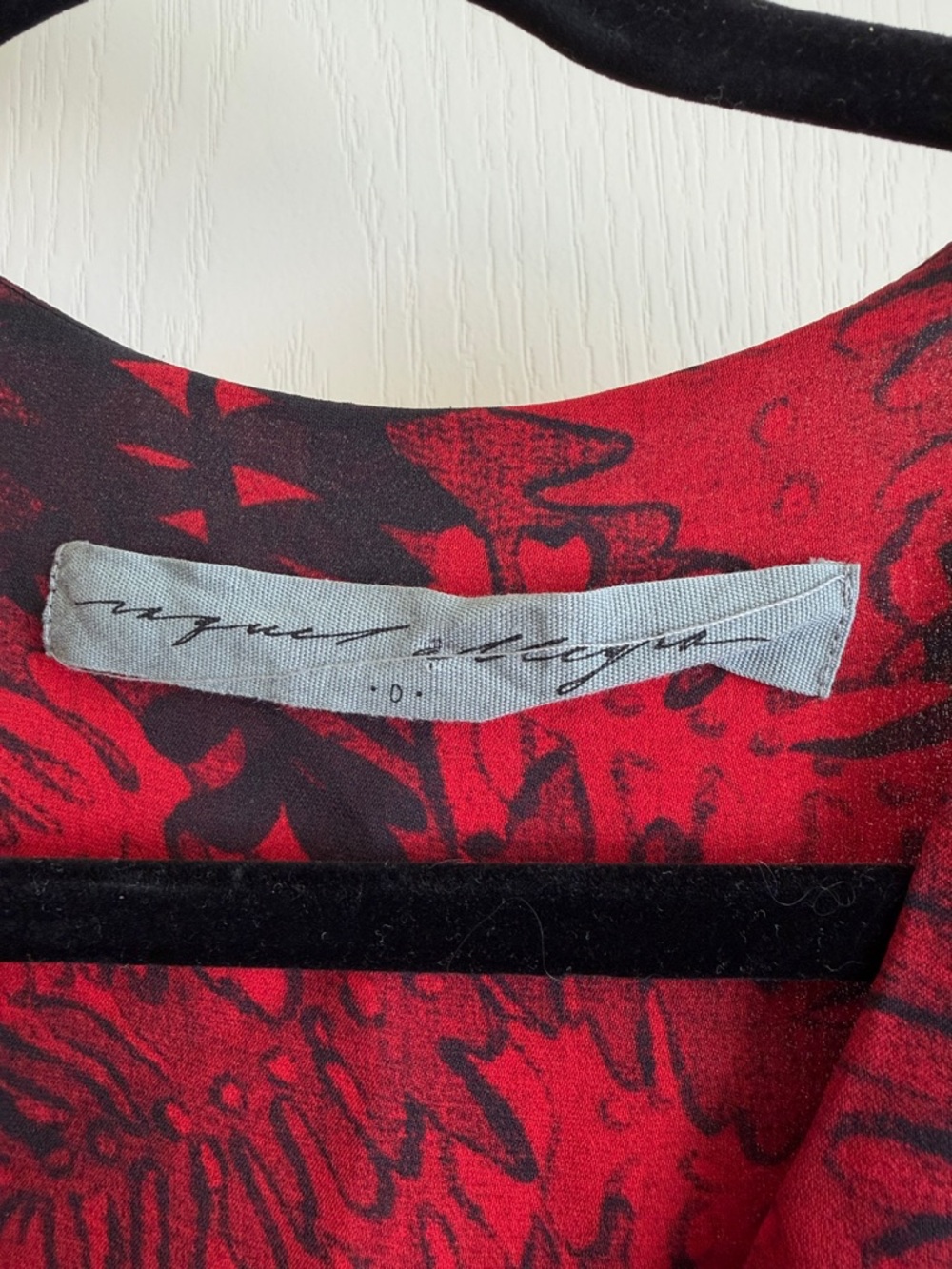 Raquel Allegra Red and Black Printed Midi Dress - Picture 5 of 8